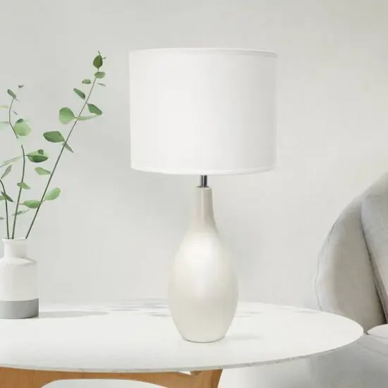 Creekwood Home Essentix 18.1" Off White Dewdrop Table Lamp {3}