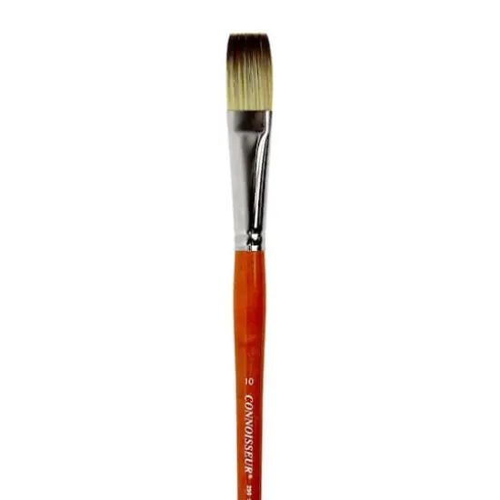 Connoisseur&reg; Synthetic Mongoose Long Handle Flat Brush {4}