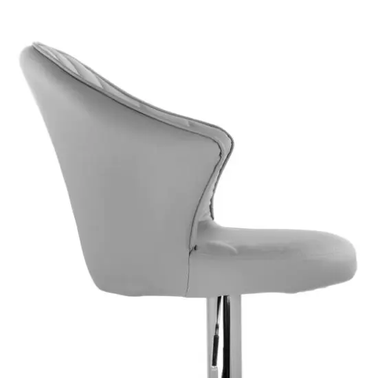 Elama Dark Gray Shell Faux Leather Bar Stool, 2ct. {10}