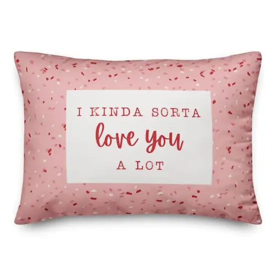 Really Love You Confetti Throw Pillow, 14" x 20" {3}