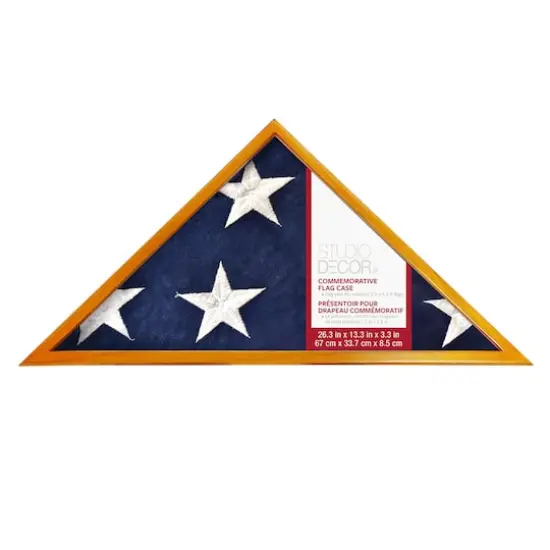 Oak Memorial Flag Case by Studio D&eacute;cor&reg; {1}