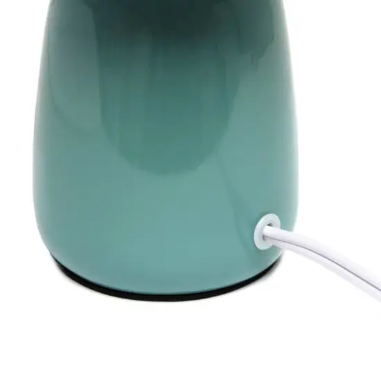 Simple Designs 10" Thimble Base Ceramic Table Lamp Seafoam Green {8}