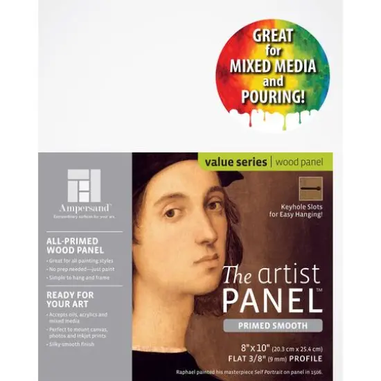 Ampersand&trade; Artist Smooth Uncradled 3/8" Wood Panel {1}