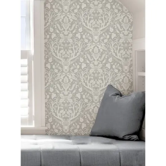 NuWallpaper Taupe Escape To The Forest Peel & Stick Wallpaper {7}