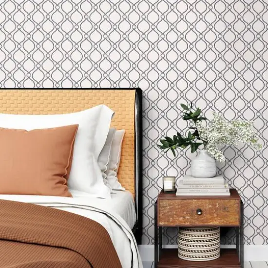 Surface Style Curveball Peel & Stick Wallpaper Noir {8}