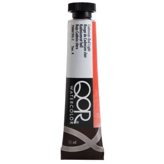 QoR&trade; Watercolor Tube, 11mL Cadmium Red Light {1}