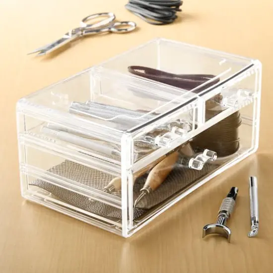 Cecilia Tech 9.5" Clear Stackable 3-Drawer Jewelry Box {3}