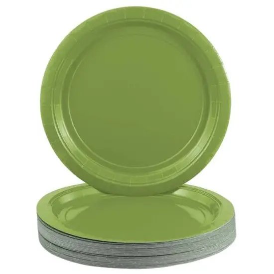 JAM Paper 9" Paper Party Plates, 50ct. Lime Green {4}