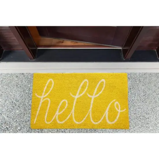 DII&reg; Yellow Hello Doormat {8}