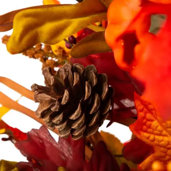 Glitzhome&reg; 3ft. Fall Lighted Maple Leaves Tree in Urn with Timer {6}