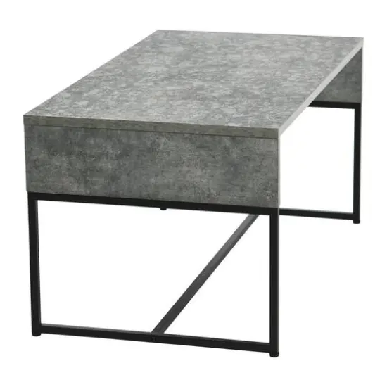 Household Essentials 59" Wrap Coffee Table Gray {7}