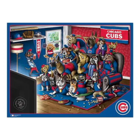MLB Purebred Fans A Real Nailbiter 500 Piece Puzzle Chicago Cubs {5}
