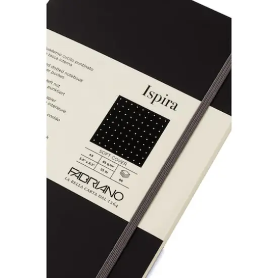 Fabriano&reg; Ispira Dotted A5 Soft-Cover Notebook Black {5}