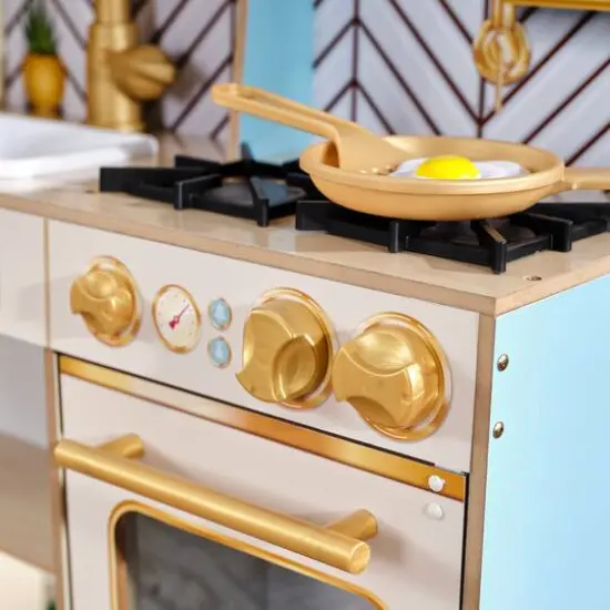 KidKraft Retro Cool Vintage Wooden Play Kitchen Set {7}