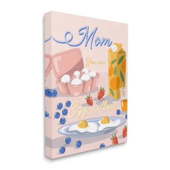 Stupell Industries Mom You Are Egg-cellent Phrase Canvas Wall Art {4}