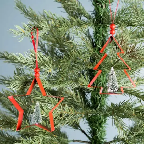 Star & Pine Tree Cookie Cutter Ornament Set {6}