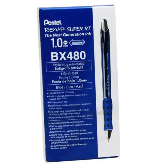 R.S.V.P.&reg; Super RT Retractable Ballpoint Pen, 12ct. Blue {2}