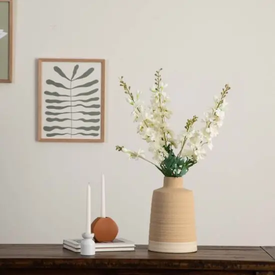 33" White Delphinium Flower Stems, 3ct. {3}