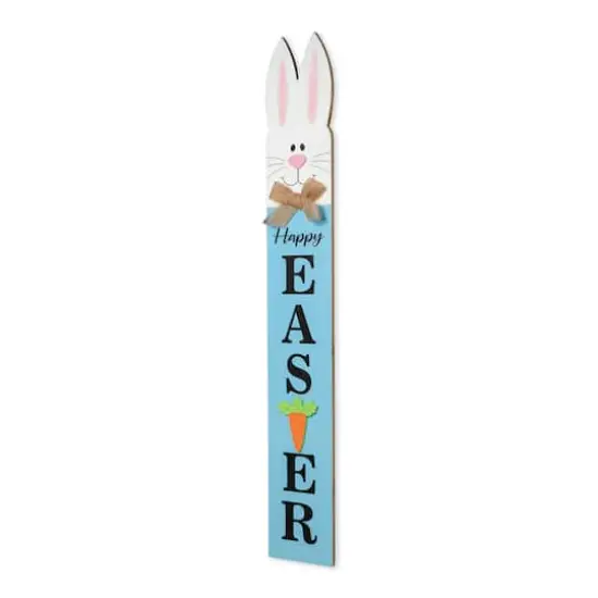 Glitzhome&reg; 42" Wooden Double-Sided Easter Welcome Porch Sign with Bunny Ears {1}