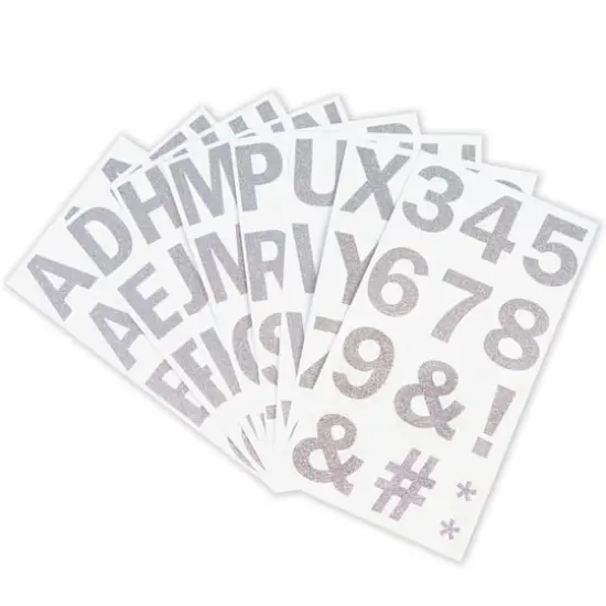 Silver Glitter Alphabet Stickers by Recollections&trade; {4}
