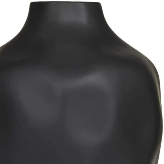 CosmoLiving by Cosmopolitan Black Ceramic Faceted Vase 9" x 9" x 14" {4}