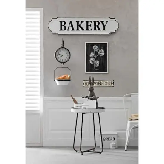 Hello Honey&reg; White Decorative Reproduction Scale Wall Clock {5}