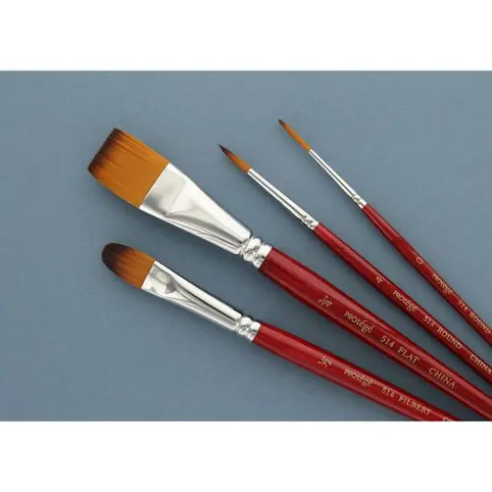 Prot&eacute;g&eacute; Premium Taklon Short Handle Round 4 Piece Brush Set {3}