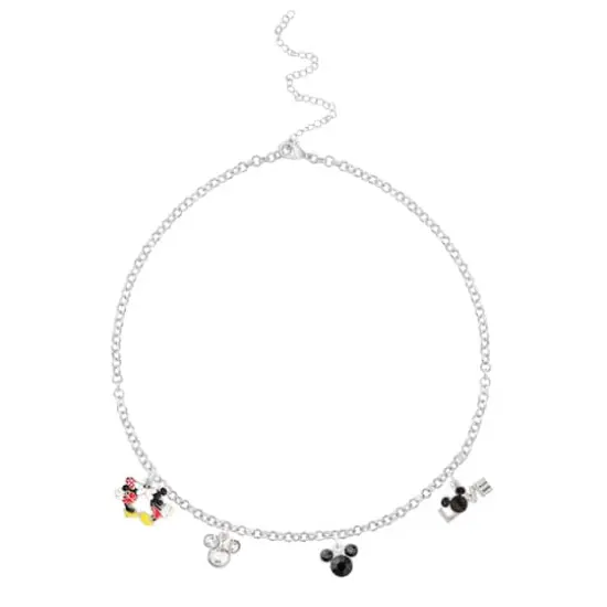 Disney&reg; Silver Mickey & Minnie Love Charm Set {3}