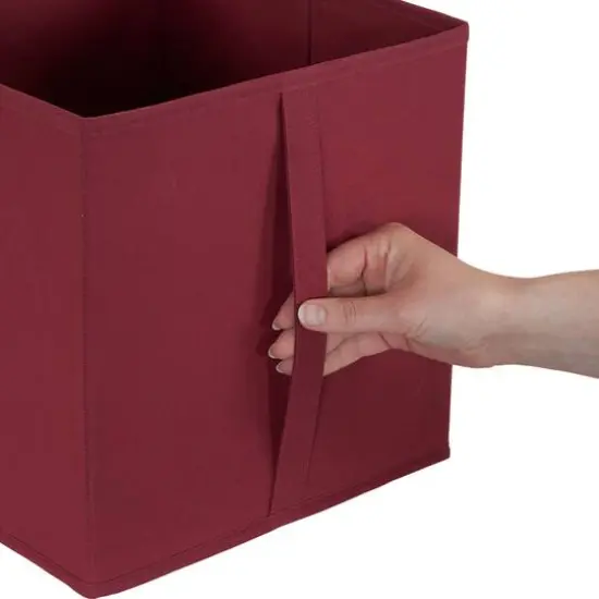 Household Essentials Storage Cubes with Vertical Handle, 6ct. Red {6}