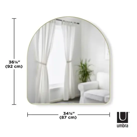 Umbra 36" Brass Hubba Arched Mirror {6}