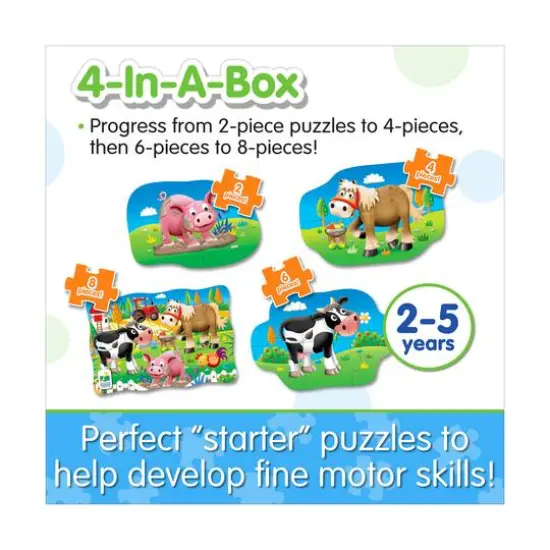 My First Puzzles - 4 In A Box - Farm: 20 Pcs {6}