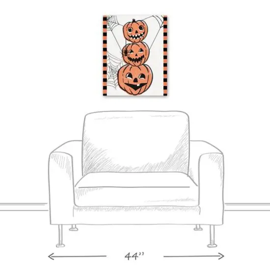 Jackolantern Stack 16" x 20" Canvas Wall Art {6}
