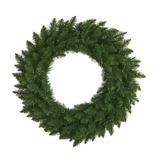 24" LED Green Pine Artificial Christmas Wreath {5}