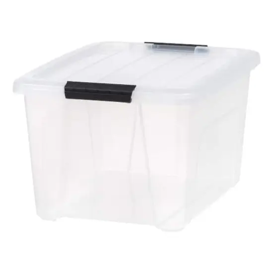 IRIS&reg; 32qt. Buckled Clear Boxes with Clear Buckle Lids, 4ct. {31}