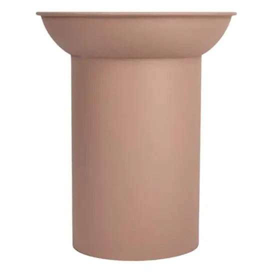 Hello Honey&reg; 19" Modern Textured Metal Side Table Blush Pink {5}