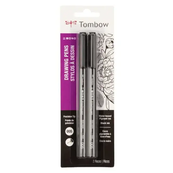 Tombow MONO 005 Black Drawing Pens, 2ct. {1}