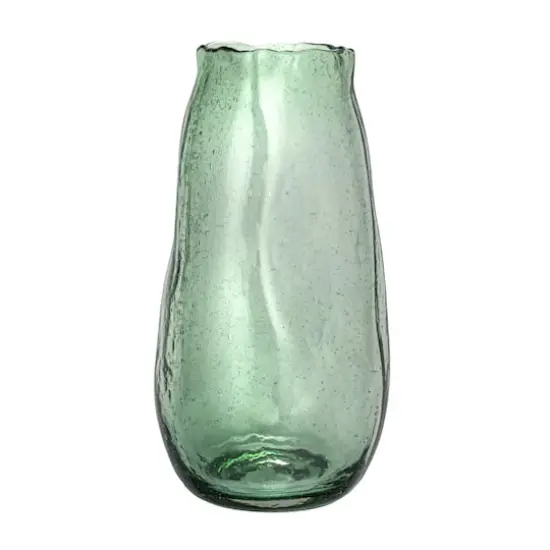 Hello Honey&reg; 10.5" Green Marbled Glass Organic Shaped Vase {7}