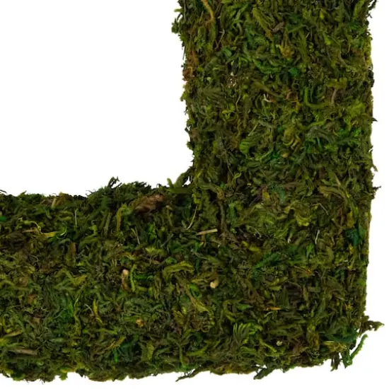 14" Green Reindeer Moss Square Spring Wreath {4}