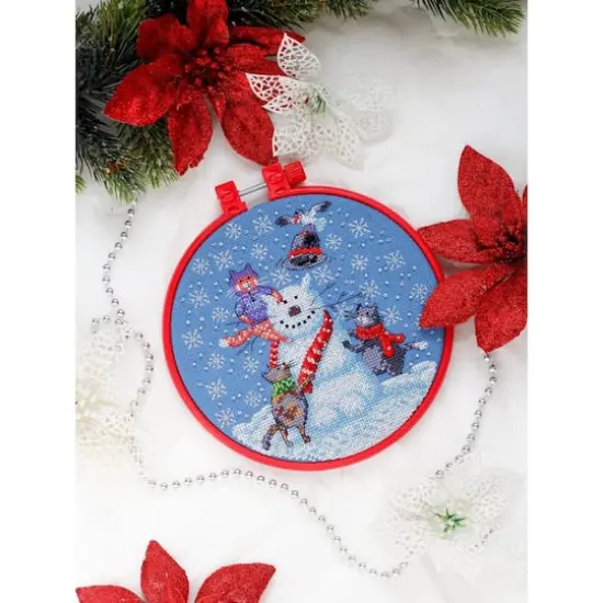 Abris Art Snowman Cat Cross Stitch Kit {1}