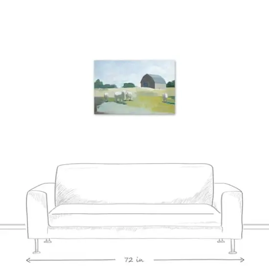 Barn Cows 20" x 30" Canvas Wall Art {6}