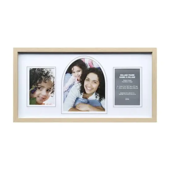 3 Opening Natural Woodgrain Collage Frame with Mat by Studio D&eacute;cor&reg; {1}