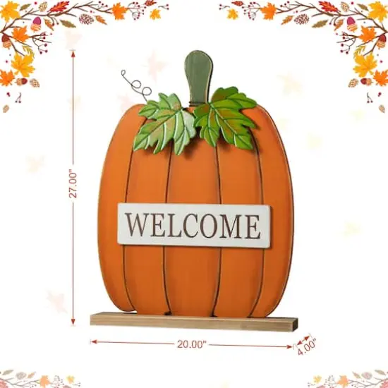Glitzhome&reg; 27" Fall "WELCOME" Pumpkin Porch D&eacute;cor {9}