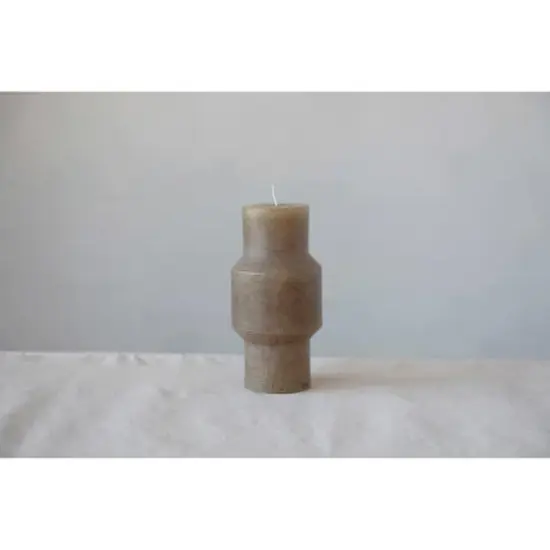 Hello Honey&reg; 3" x 6" Olive Unscented Totem Pillar Candle {4}