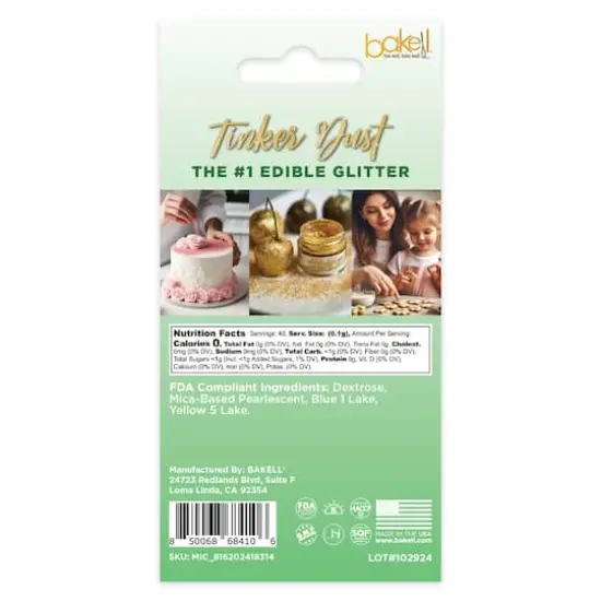 Bakell&reg; Tinker Dust Edible Glitter Classic Green {6}