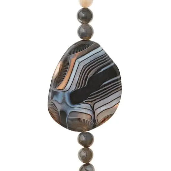 Black Agate Round Beads with Center Piece by Bead Landing&trade; {1}