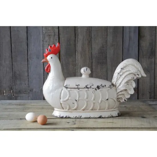 Hello Honey&reg; 20" Rooster Container with Lid {3}