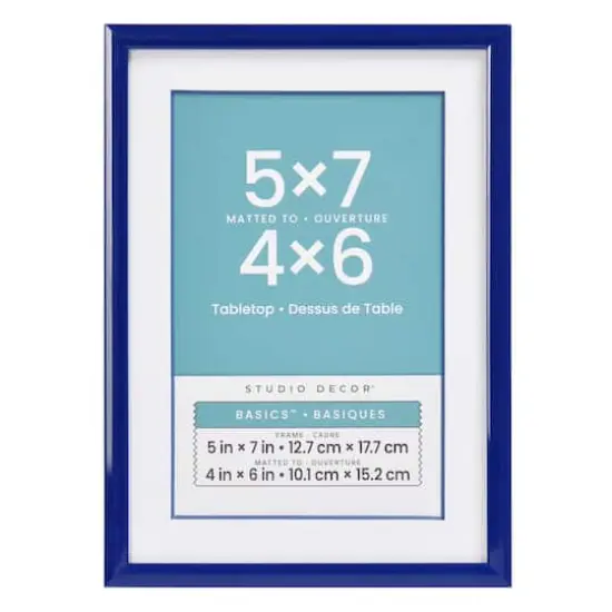 Basics&trade; Tabletop Frame with Mat by Studio D&eacute;cor&reg; Navy {1}