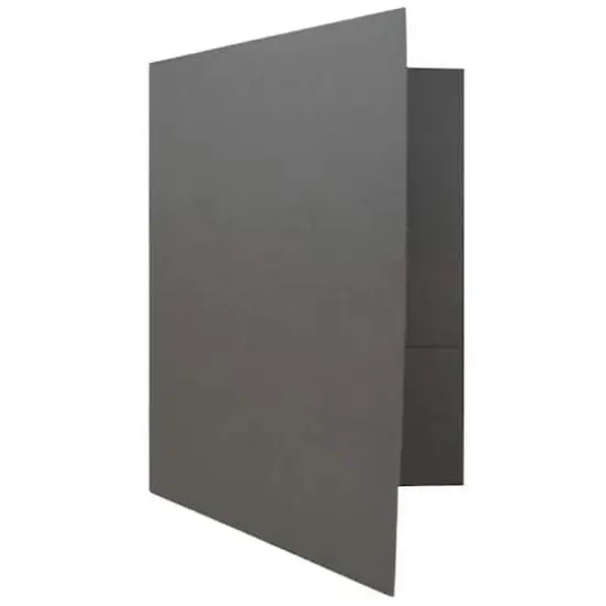 JAM Paper Gray 2-Pocket Textured Linen Business Folders, 25ct. {5}