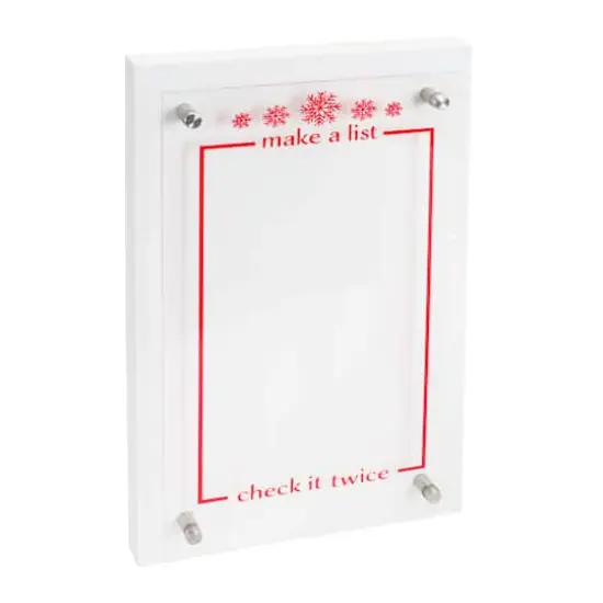 15.5" Make A List, Check It Twice Acrylic Sign {1}