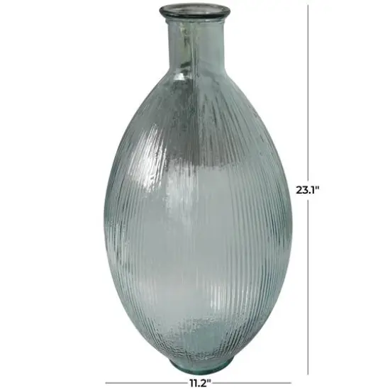 23" Clear Ribbed Spanish Bottle Vase {10}